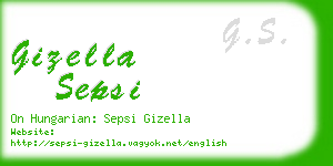 gizella sepsi business card